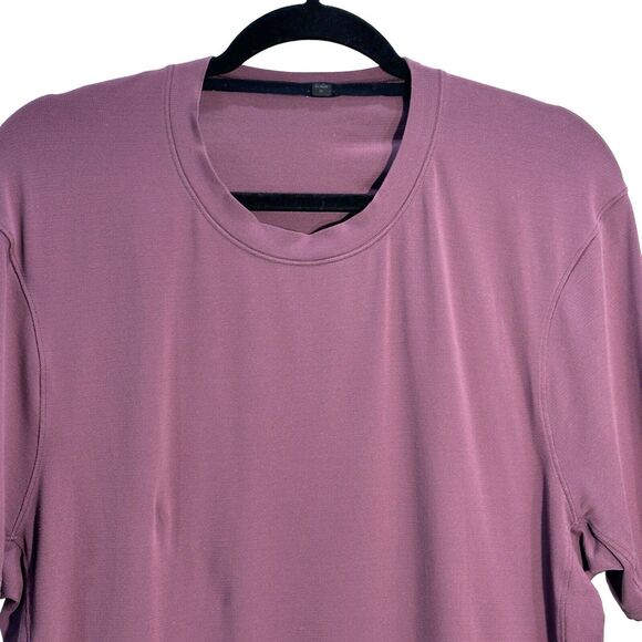 Lululemon Mens Performance Athletic Short Sleeve Shirt Eggplant Size Large - Picture 2 of 9